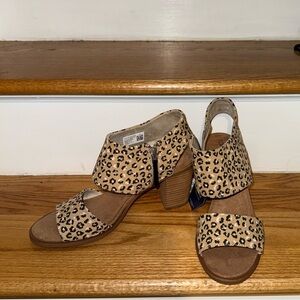 Tom’s Majorca Cutout Sandal in Cheetah print